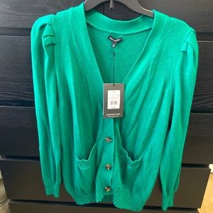 Kelly green cardigan